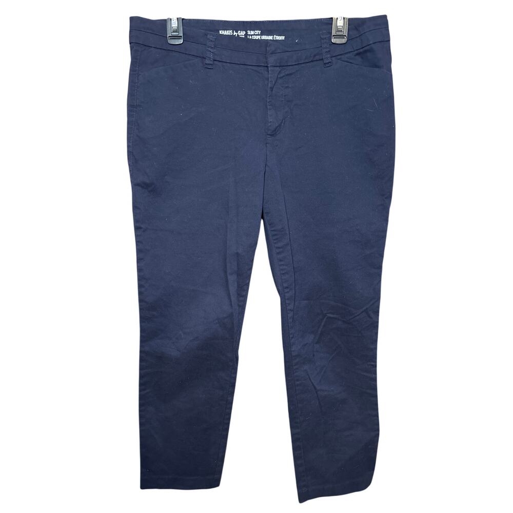 Khakis by Gap Women’s Navy Blue Skinny Straight Leg Ankle Pants Sizs 10R